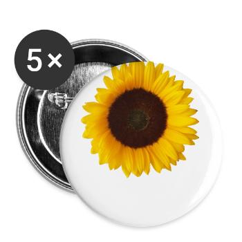 sunflower yellow - Buttons large 2.2''/56 mm (5-pack) - white - Front
