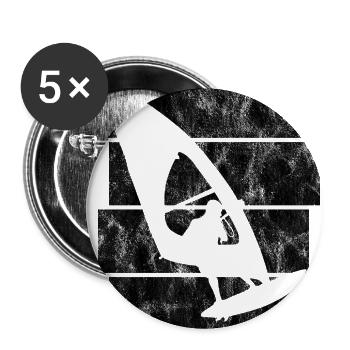 Windsurfer Windsurfing Windsurfing Surfing Retro - Buttons large 2.2''/56 mm (5-pack) - white - Front