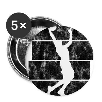 Basketball Player Retro Basketball Basketball Player - Buttons large 2.2''/56 mm (5-pack) - white - Front