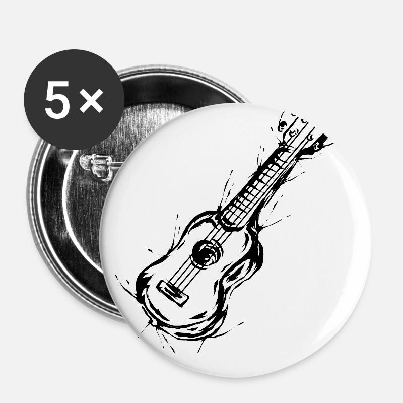Ukulele - Buttons groß 56 mm (5er Pack) - Weiß