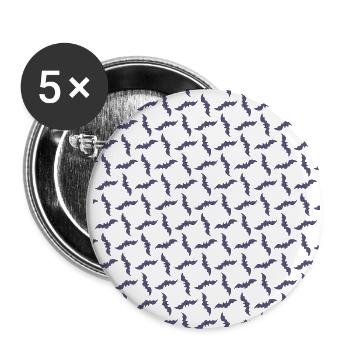 Bat Halloween - Buttons large 2.2''/56 mm (5-pack) - white - Front
