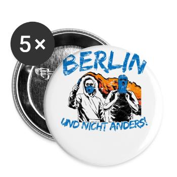 Berlin und nicht anders UPDATE - Buttons groß 56 mm (5er Pack) - Weiß - Vorne