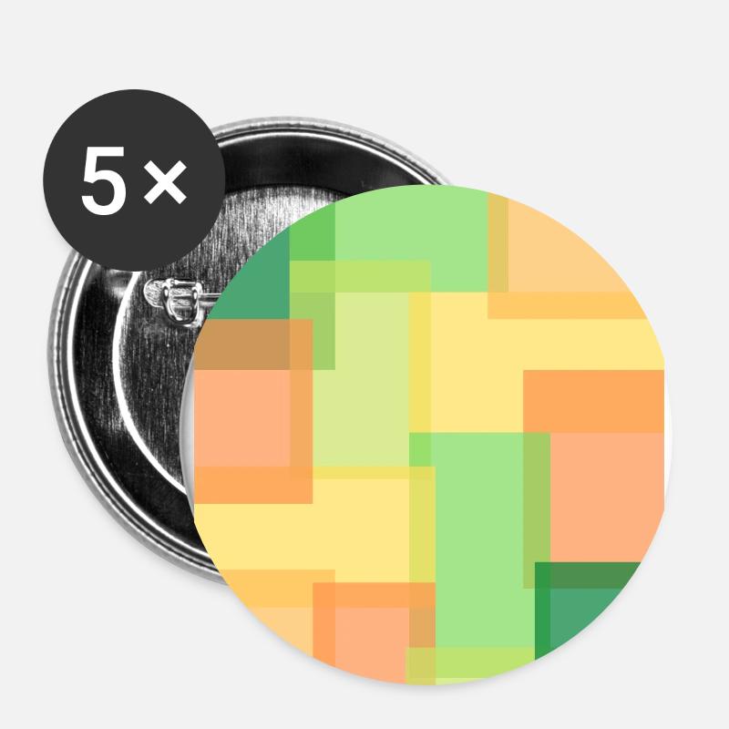 Multicolour shapes - Buttons large 2.2''/56 mm (5-pack) - white