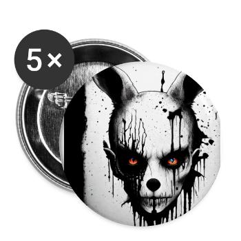 Death Metal Horror Fan Artwork Skulls Skull Art G - Buttons large 2.2''/56 mm (5-pack) - white - Front