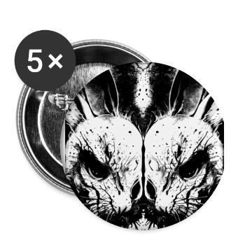 Death Metal Horror Fan Artwork Skulls Skull Art G - Lot de 5 grands badges (56 mm) - blanc - Devant