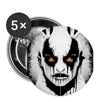 Death Metal Horror Fan Artwork Skulls Skull Art G - Buttons large 2.2''/56 mm (5-pack) - white - Front