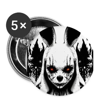 Death Metal Horror Fan Artwork Skulls Skull Art G - Buttons large 2.2''/56 mm (5-pack) - white - Front