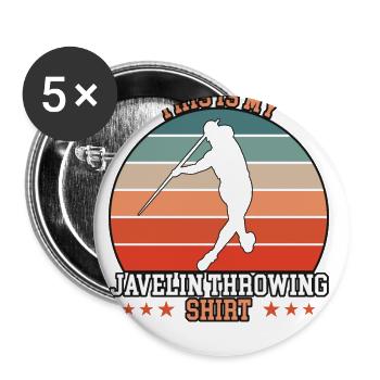 Lancer de javelot Lancer de javelot - Lot de 5 grands badges (56 mm) - blanc - Devant