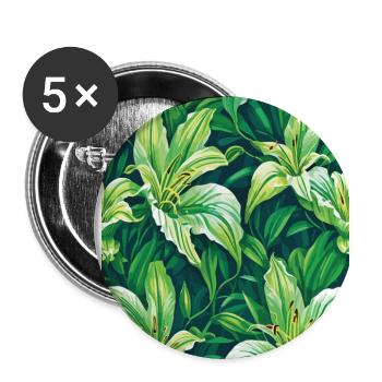 Lily Lily Pattern Flowers Plant Nature - Buttons large 2.2''/56 mm (5-pack) - white - Front