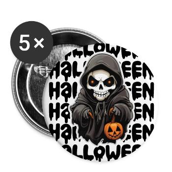 Halloween design creepy for the next party - Buttons large 2.2''/56 mm (5-pack) - white - Front