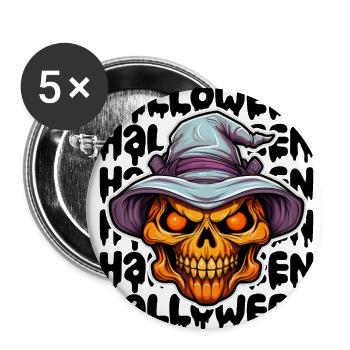 Halloween design creepy for the next party - Buttons large 2.2''/56 mm (5-pack) - white - Front