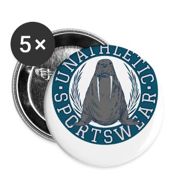 Vêtements de sport non athlétiques Walrus - Lot de 5 grands badges (56 mm) - blanc - Devant