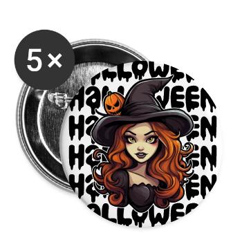 Halloween design creepy for the next party - Buttons large 2.2''/56 mm (5-pack) - white - Front