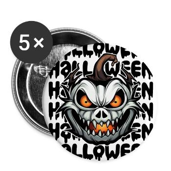 Halloween design creepy for the next party - Buttons large 2.2''/56 mm (5-pack) - white - Front