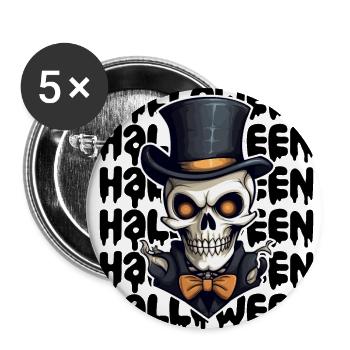 Halloween design creepy for the next party - Buttons large 2.2''/56 mm (5-pack) - white - Front