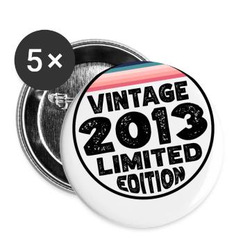 Vintage 2013 Birthday Gift Children's Shower - Buttons large 2.2''/56 mm (5-pack) - white - Front