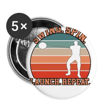 Hammer throw - Buttons large 2.2''/56 mm (5-pack) - white - Front