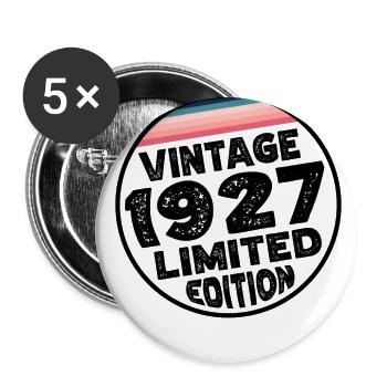 Limited Edition since 1927 Geburtstag Geschenk - Buttons groß 56 mm (5er Pack) - Weiß - Vorne