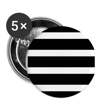 Stripe Horizontal Stripe Costume d’abeille rayé - Lot de 5 grands badges (56 mm) - blanc - Devant