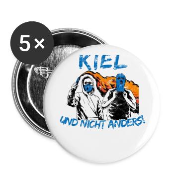 Kiel und nicht anders UPDATE - Buttons groß 56 mm (5er Pack) - Weiß - Vorne