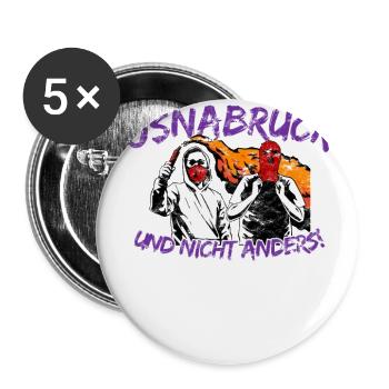 Osnabrück und nicht anders UPDATE - Buttons groß 56 mm (5er Pack) - Weiß - Vorne