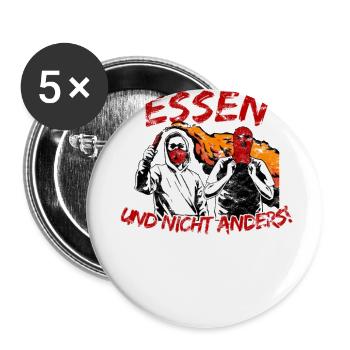 Essen und nicht anders UPDATE - Buttons groß 56 mm (5er Pack) - Weiß - Vorne
