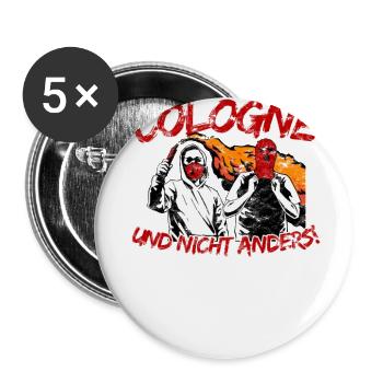 Cologne und nicht anders UPDATE - Buttons groß 56 mm (5er Pack) - Weiß - Vorne