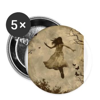 La fille flottante - Lot de 5 grands badges (56 mm) - blanc - Devant