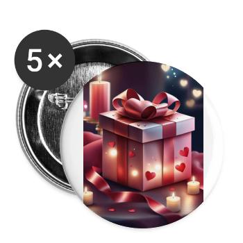 Beautiful present - Buttons large 2.2''/56 mm (5-pack) - white - Front