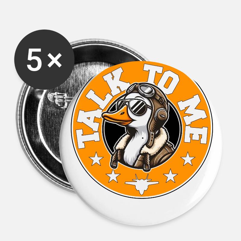 TALK TO ME GOOSE - Buttons large 2.2''/56 mm (5-pack) - white