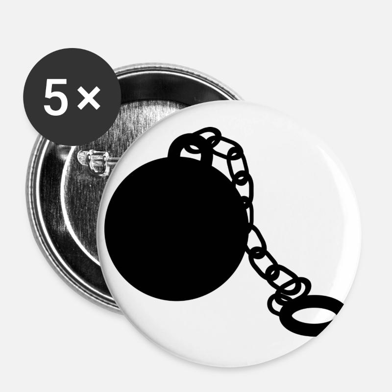 Captured - Buttons large 2.2''/56 mm (5-pack) - white