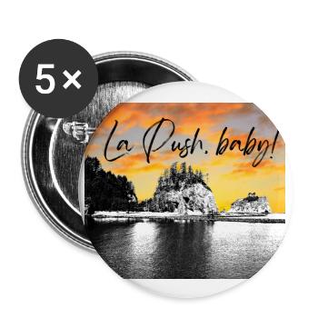 La Push baby! Illustration - Buttons large 2.2''/56 mm (5-pack) - white - Front