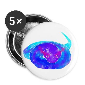 Snake paint - Buttons large 2.2''/56 mm (5-pack) - white - Front