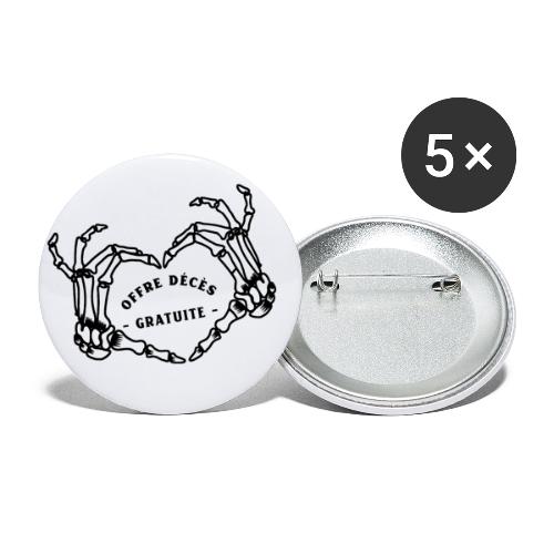 OFFRE DÉCÈS GRATUITE ! - Buttons large 2.2''/56 mm (5-pack)