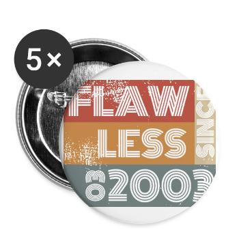 22ème Anniversaire Sans défaut depuis 03/2003 - Lot de 5 grands badges (56 mm) - blanc - Devant