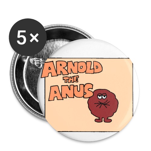 Arnold the Anus Mug - Buttons large 2.2''/56 mm (5-pack)
