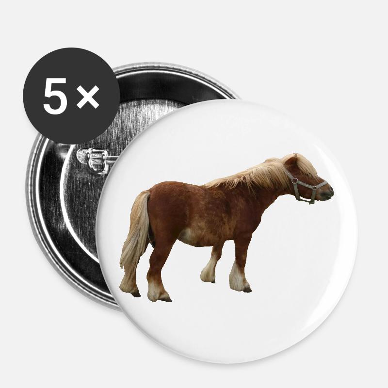 pony - Buttons large 2.2''/56 mm (5-pack) - white