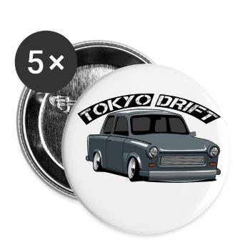 Tokyo Drift - Cult  - Buttons large 2.2''/56 mm (5-pack) - white - Front