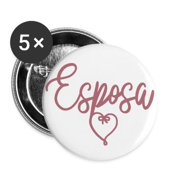 Esposa Cute Wife To Be Bride Couple Wedding Gift - Buttons large 2.2''/56 mm (5-pack) - white - Front
