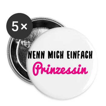 Princesse Sort Appelez-moi - Lot de 5 grands badges (56 mm) - blanc - Devant