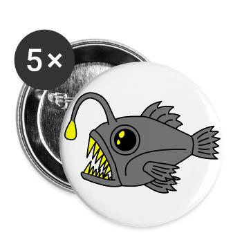 Frogfish Lanternfish Deep-sea fish Luminous fish - Buttons large 2.2''/56 mm (5-pack) - white - Front