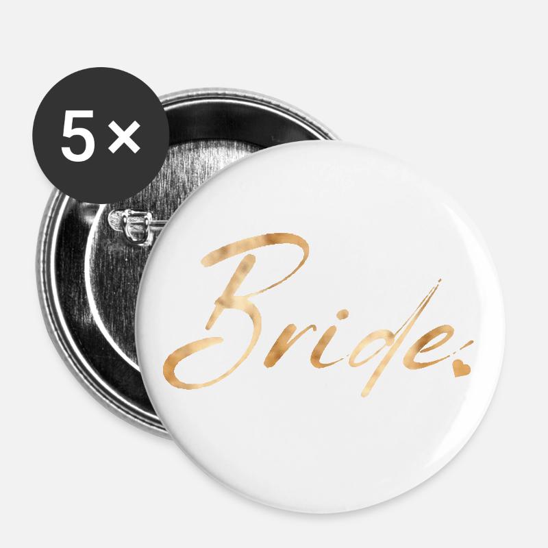 Bride! - Buttons large 2.2''/56 mm (5-pack) - white
