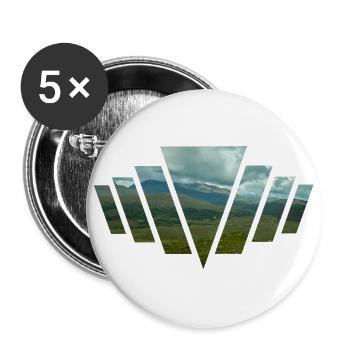 V Montagnes - Lot de 5 grands badges (56 mm) - blanc - Devant