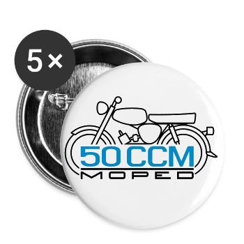Scooter S50 50 ccm emblem - Buttons large 2.2''/56 mm (5-pack) - white - Front