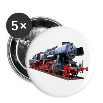 Dampflok 52 8154 BR 52 - Buttons groß 56 mm (5er Pack) - Weiß - Vorne