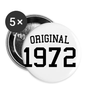 Original 1972 - 50 Years Old - 50th Birthday Gift - Buttons large 2.2''/56 mm (5-pack) - white - Front