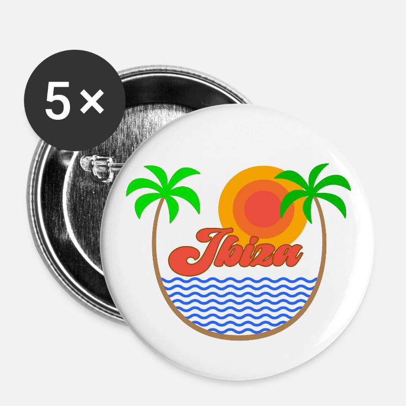 Ibiza - Buttons large 2.2''/56 mm (5-pack) - white