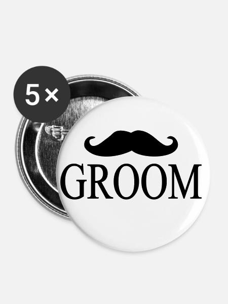 groom - Buttons groß 56 mm (5er Pack) - Weiß
