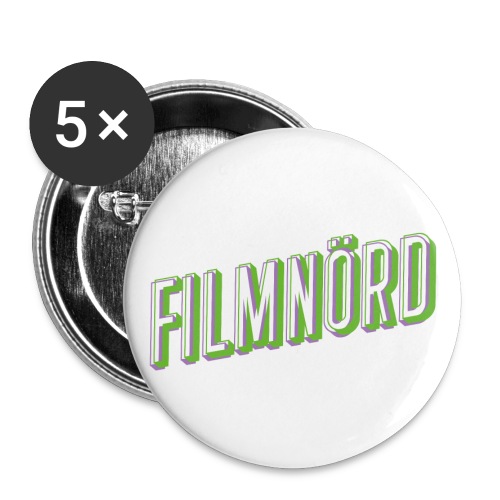 Filmnörd - Stora knappar 56 mm (5-pack)