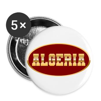 Algerien - Buttons groß 56 mm (5er Pack) - Weiß - Vorne
